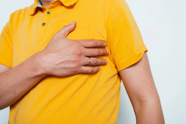 Hombre Con Ataque Corazón — Foto de Stock