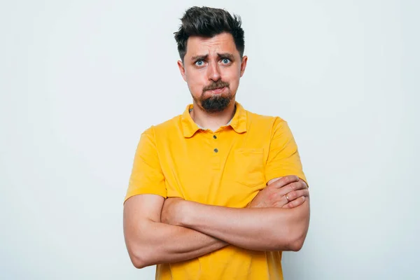 Retrato Hombre Con Los Brazos Cruzados — Foto de Stock