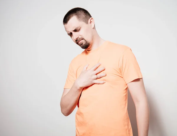 Hombre Con Ataque Corazón — Foto de Stock