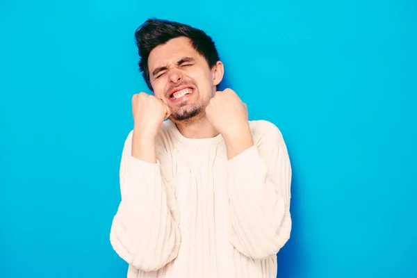 Vreugdevol Een Zeer Gelukkig Man — Stockfoto