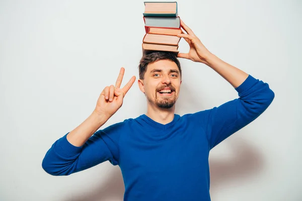 Hombre Con Libro — Foto de Stock