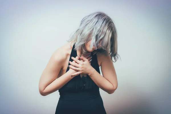 Eine Frau Mit Einem Herzinfarkt — Stockfoto