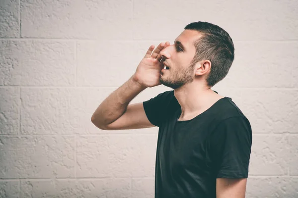 Man posing in studio