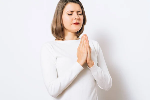 Mujer Posando Estudio — Foto de Stock