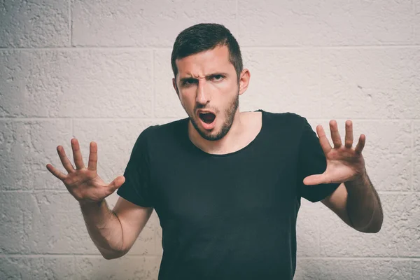 Man posing in studio