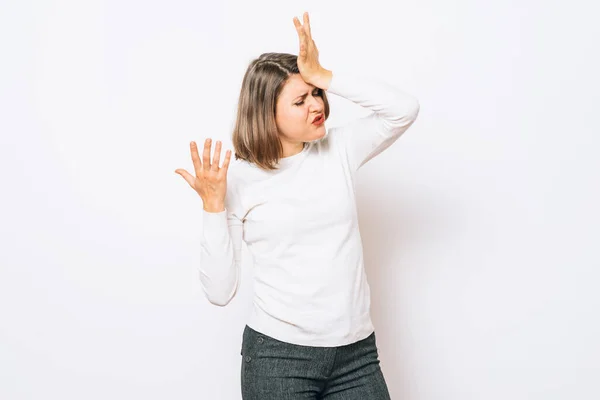 Mulher Que Cometeu Erro — Fotografia de Stock