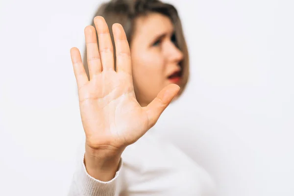 Mujer Fondo Estudio — Foto de Stock