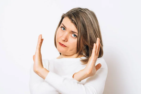 Chica Haciendo Tiempo Fuera Gesto — Foto de Stock