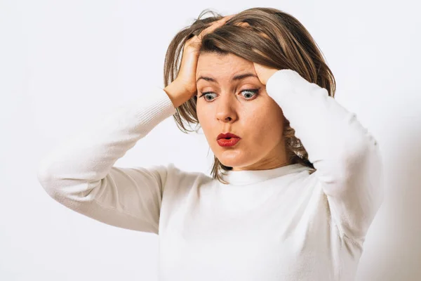 Vrouw Die Een Fout Heeft Gemaakt — Stockfoto