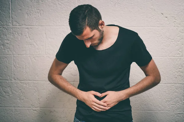 Stomach Pain Men — Stock Photo, Image