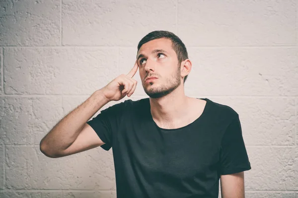 man posing on studio