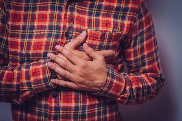 Seorang Pria Dengan Serangan Jantung — Stok Foto
