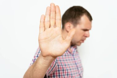 İşadamı dur hareketi gösterdi