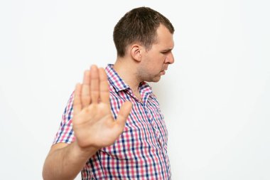 İşadamı dur hareketi gösterdi