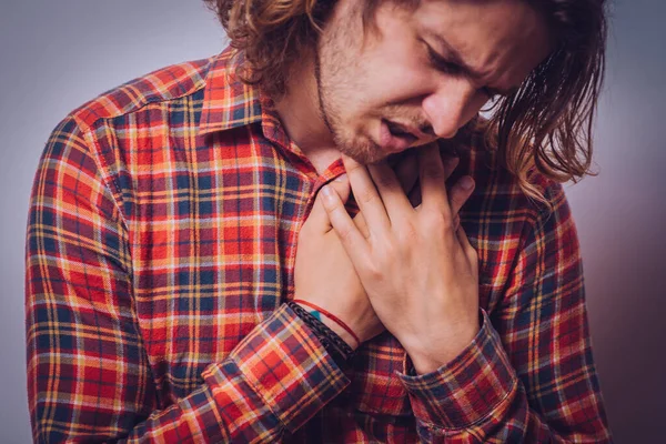 Hombre Con Ataque Corazón — Foto de Stock