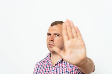 İşadamı dur hareketi gösterdi