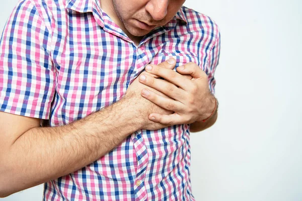 Hombre Con Ataque Corazón — Foto de Stock