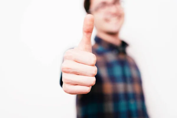 Man Showing Thumb — Stock Photo, Image