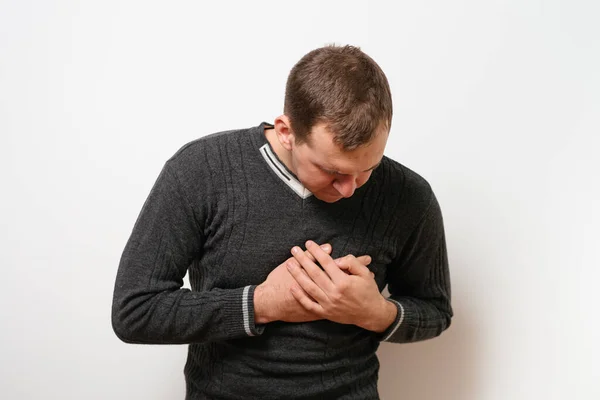 Hombre Con Ataque Corazón — Foto de Stock