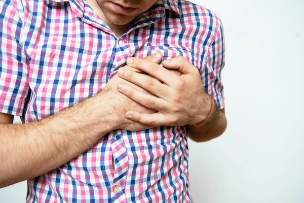 Hombre Con Ataque Corazón — Foto de Stock