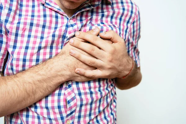 Hombre Con Ataque Corazón — Foto de Stock