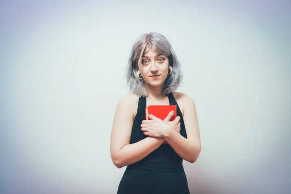 Mujer Con Libro — Foto de Stock