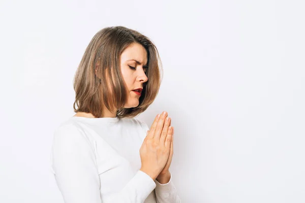Dua Bir Kadın Stüdyo Arka Planı — Stok fotoğraf