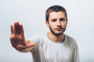 İşadamı dur hareketi gösterdi