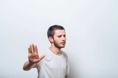 İşadamı dur hareketi gösterdi