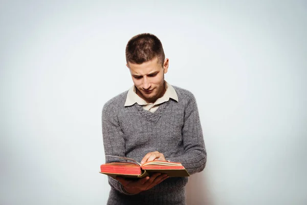 Man Met Een Boek — Stockfoto