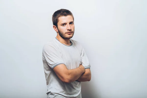 Retrato Hombre Con Los Brazos Cruzados — Foto de Stock