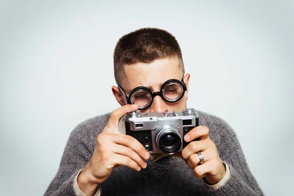 Man Med Kamera — Stockfoto