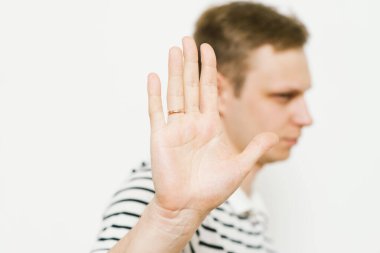 İşadamı dur hareketi gösterdi