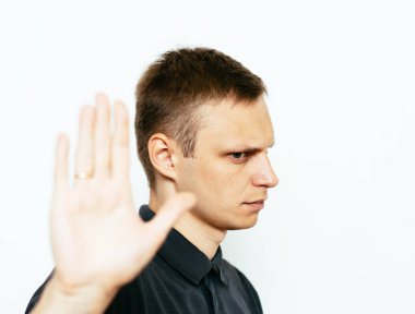 İşadamı dur hareketi gösterdi