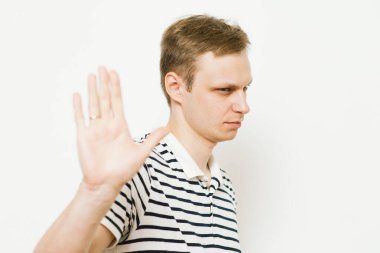 İşadamı dur hareketi gösterdi