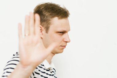 İşadamı dur hareketi gösterdi