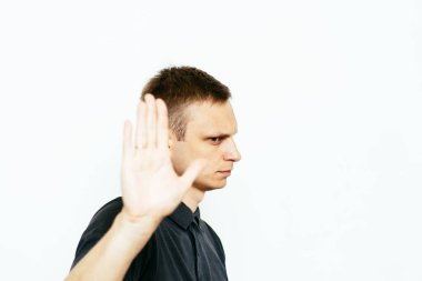 İşadamı dur hareketi gösterdi