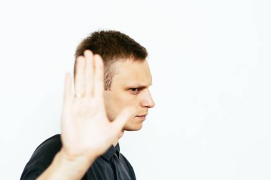 İşadamı dur hareketi gösterdi