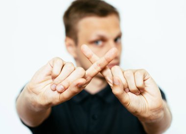 İşadamı dur hareketi gösterdi