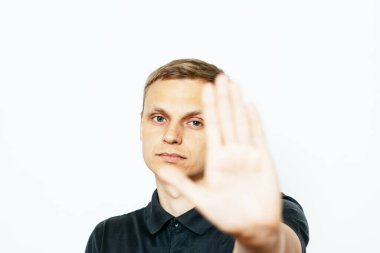 İşadamı dur hareketi gösterdi