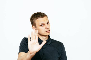 İşadamı dur hareketi gösterdi