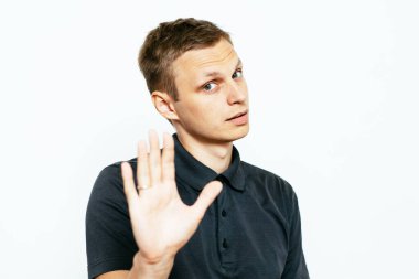 İşadamı dur hareketi gösterdi