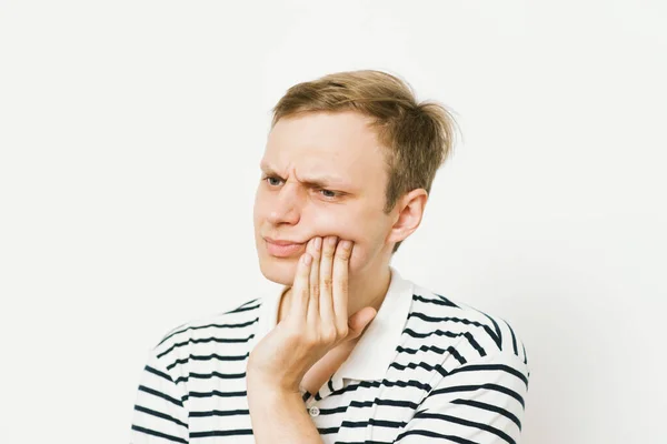 Мужская Зубная Боль Фотостудии — стоковое фото