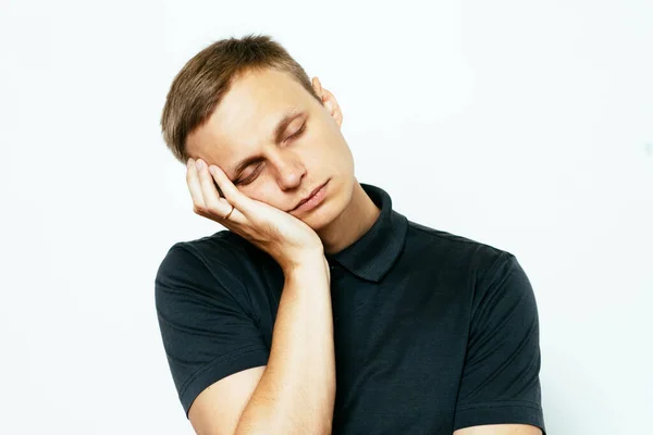 Duerme Hombre Estudio Fotográfico — Foto de Stock