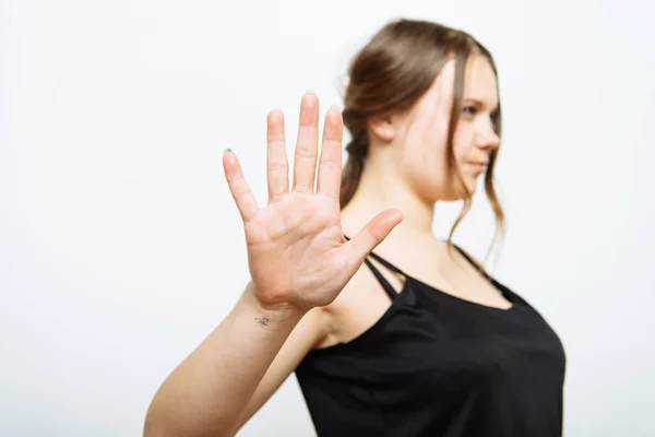 Fermer Pose Sur Studio — Photo