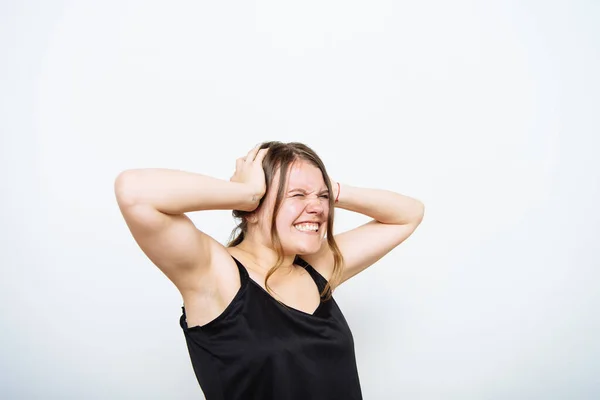 Emociones Chicas Estudio Fotográfico — Foto de Stock