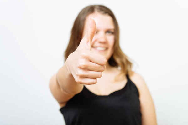 Woman Showing Thumb Up