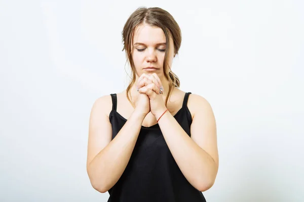 Dua Bir Kadın Fotoğraf Stüdyosunda — Stok fotoğraf