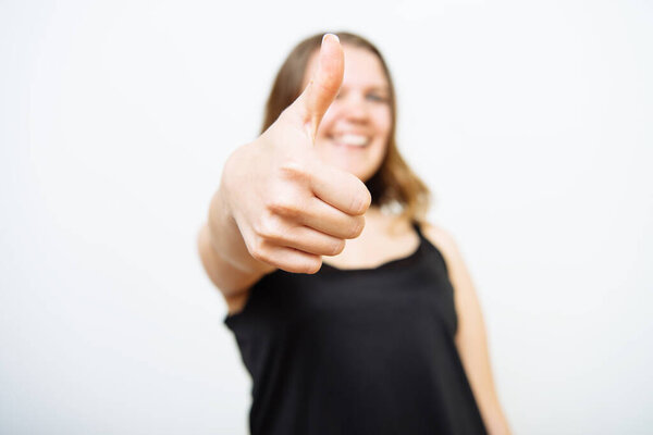 Woman Showing Thumb Up