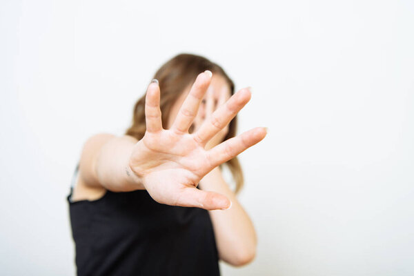 The woman is afraid of fear